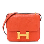 Matte Alligator Constance 18 Rouge Indien