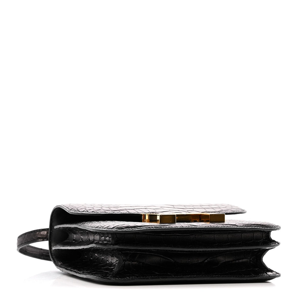 Matte Alligator Constance 18 Black