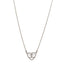 Crystal CC Heart Necklace Silver