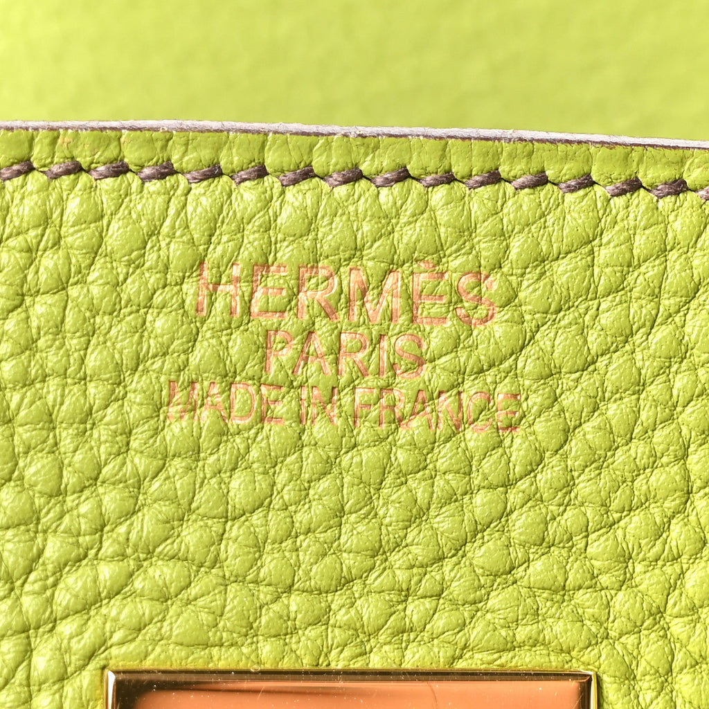 Togo Birkin 35 Vert Anis