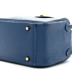 Taurillon Clemence Mini Lindy 20 Deep Bleu