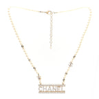 Crystal Pearl Star Logo Necklace Gold