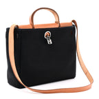 Toile Vache Calfskin Herbag 30 PM Black Natural