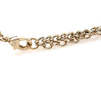 Crystal Resin CC Chain Link Short Necklace Black Gold