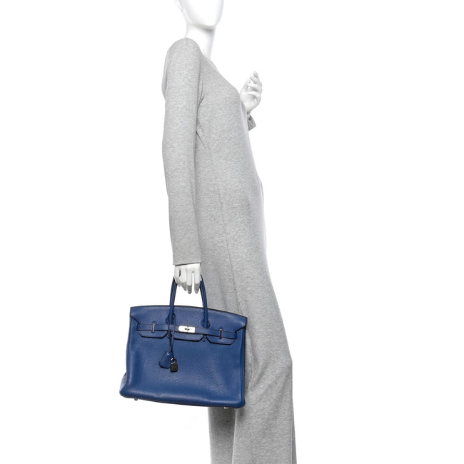 Taurillon Clemence Birkin 35 Bleu Brighton Main Image