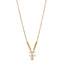 Crystal CC Heart Link Pendant Necklace Gold