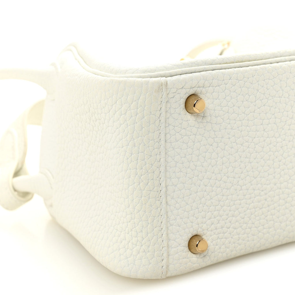 Taurillon Clemence Mini Lindy 20 New White