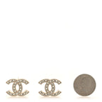 Crystal Mini CC Earrings Gold