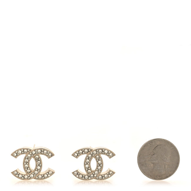 Crystal Mini CC Earrings Gold Main Image