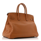 Taurillon Novillo Sea Surf and Fun Birkin 35 Toffee
