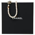 Pearl Crystal CC X Choker Necklace Gold White