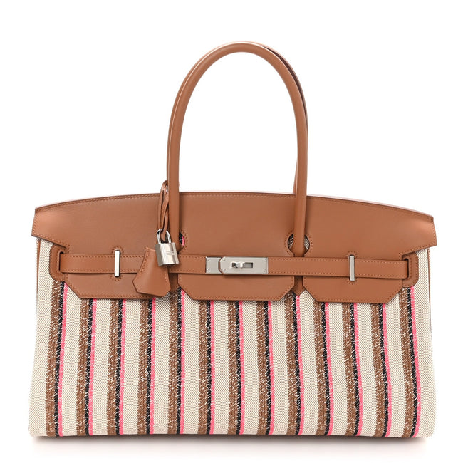 Toile Swift Broderie Shoulder Birkin Light 39 Gold Fauve Rose Pop Black Hover Image