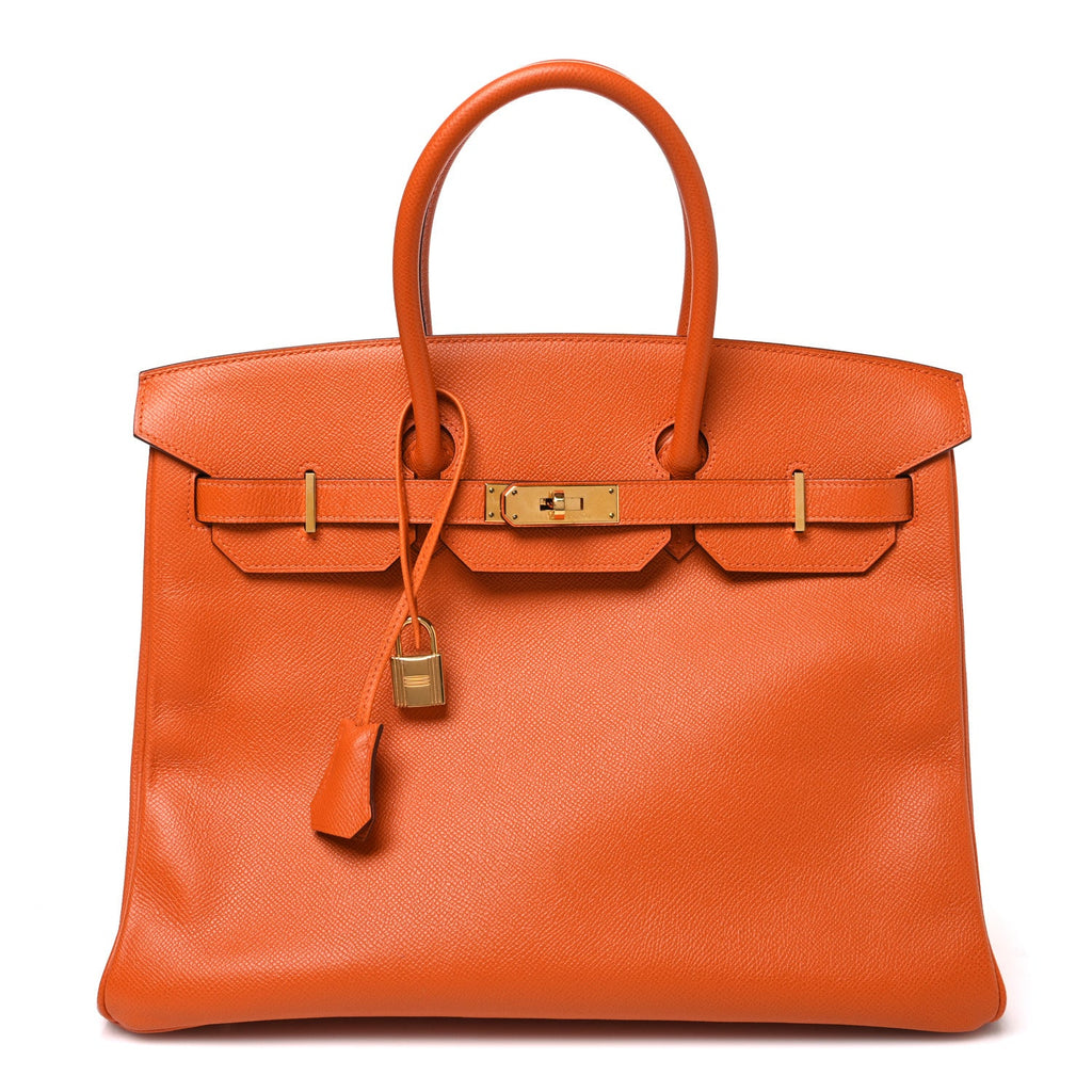 Epsom Birkin 35 Orange