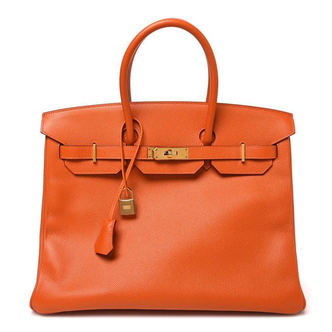 Epsom Birkin 35 Orange Hover Image
