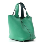Taurillon Clemence Swift Eclat Picotin Lock 18 MM Menthe Vert Bosphore