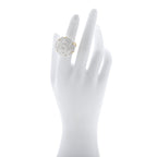 18K Yellow Gold Agate Camellia Ring 50 5.25