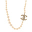 Pearl CC 100th Anniversary Necklace Light Gold