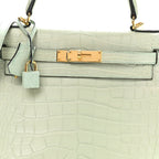 Matte Alligator Kelly Retourne 28 Vert D'eau