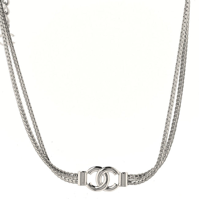 Metal Chain CC Choker Silver Hover Image