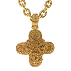 Metal CC Cross Long Pendant Necklace Gold