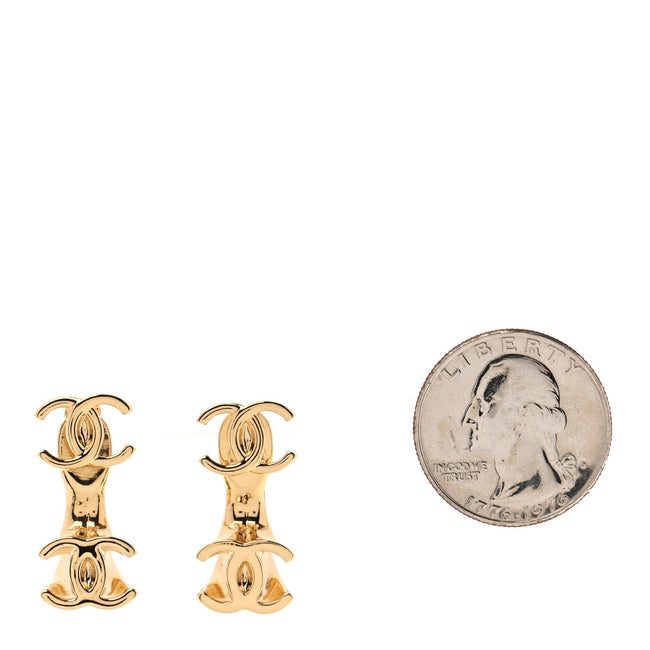CC Turnlock Drop Earrings Gold Main Image