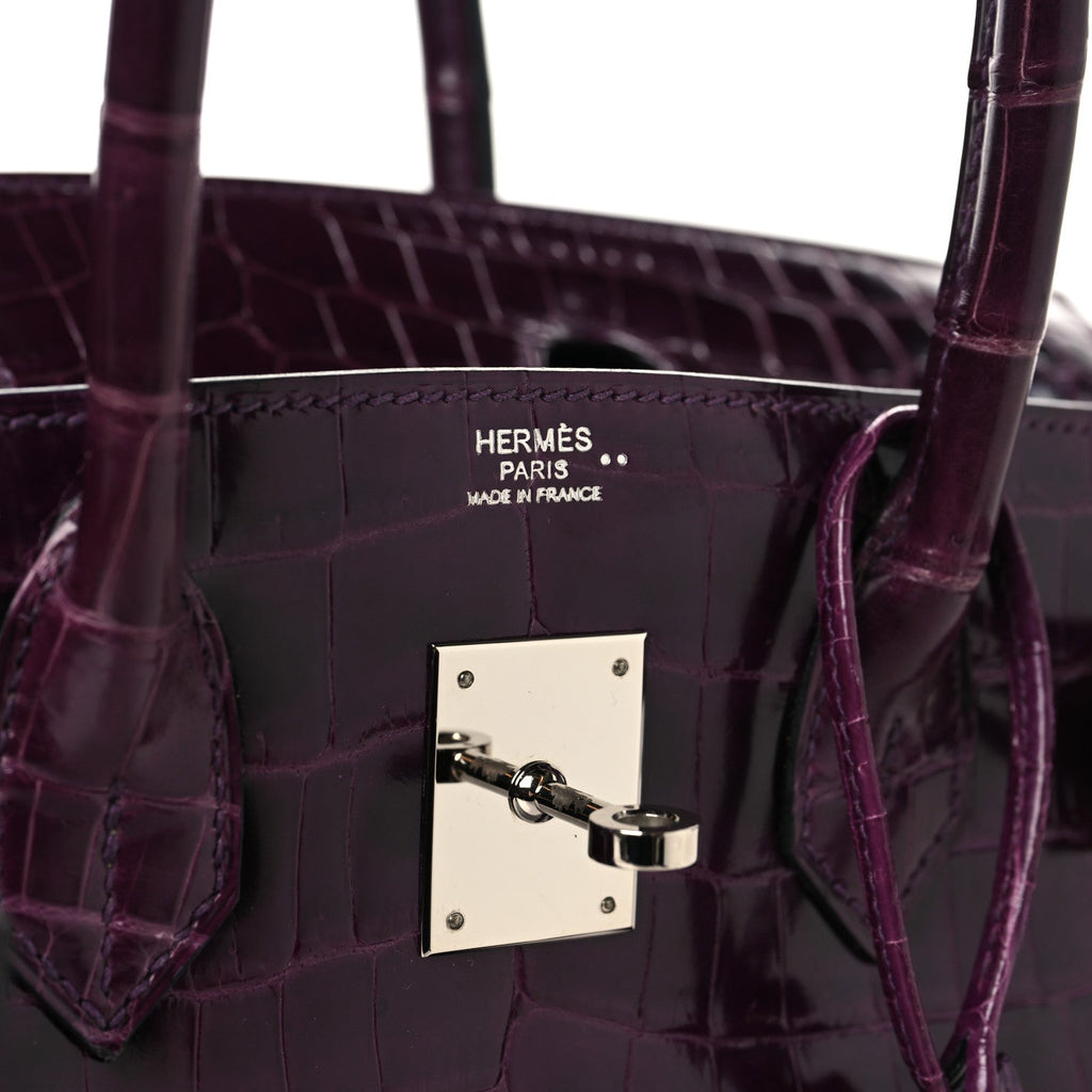 Shiny Niloticus Crocodile Birkin 30 Cassis
