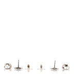 Metal CC Turnlock Drop Earrings Silver