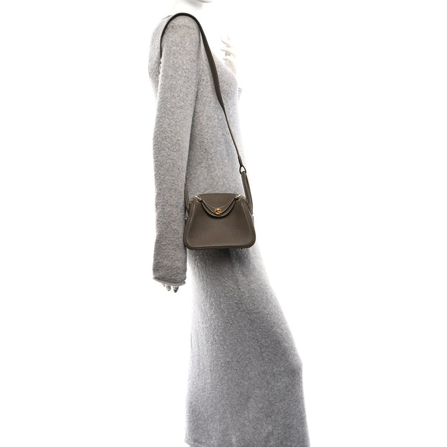 Taurillon Clemence Mini Lindy 20 Etoupe Main Image