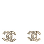 Crystal CC Earrings Silver