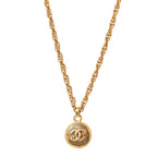 Metal CC Chain Pendant Necklace Gold