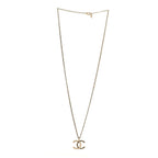 Enamel Metal Chain French New Wave CC Necklace Black Gold