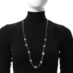 Crystal Chain CC Link Necklace Gold Silver