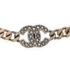 Crystal Chain CC Necklace Gold Silver