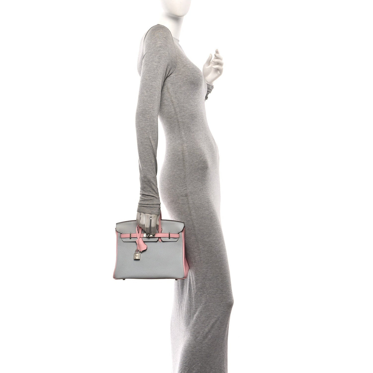 Togo Horseshoe Birkin 25  Bleu Pale Rose Sakura