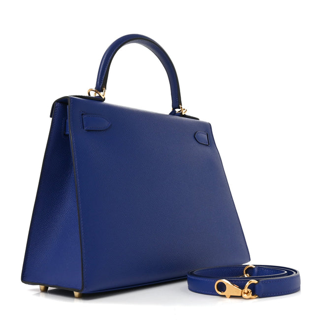 Epsom Kelly Sellier 28 Bleu Electrique Main Image