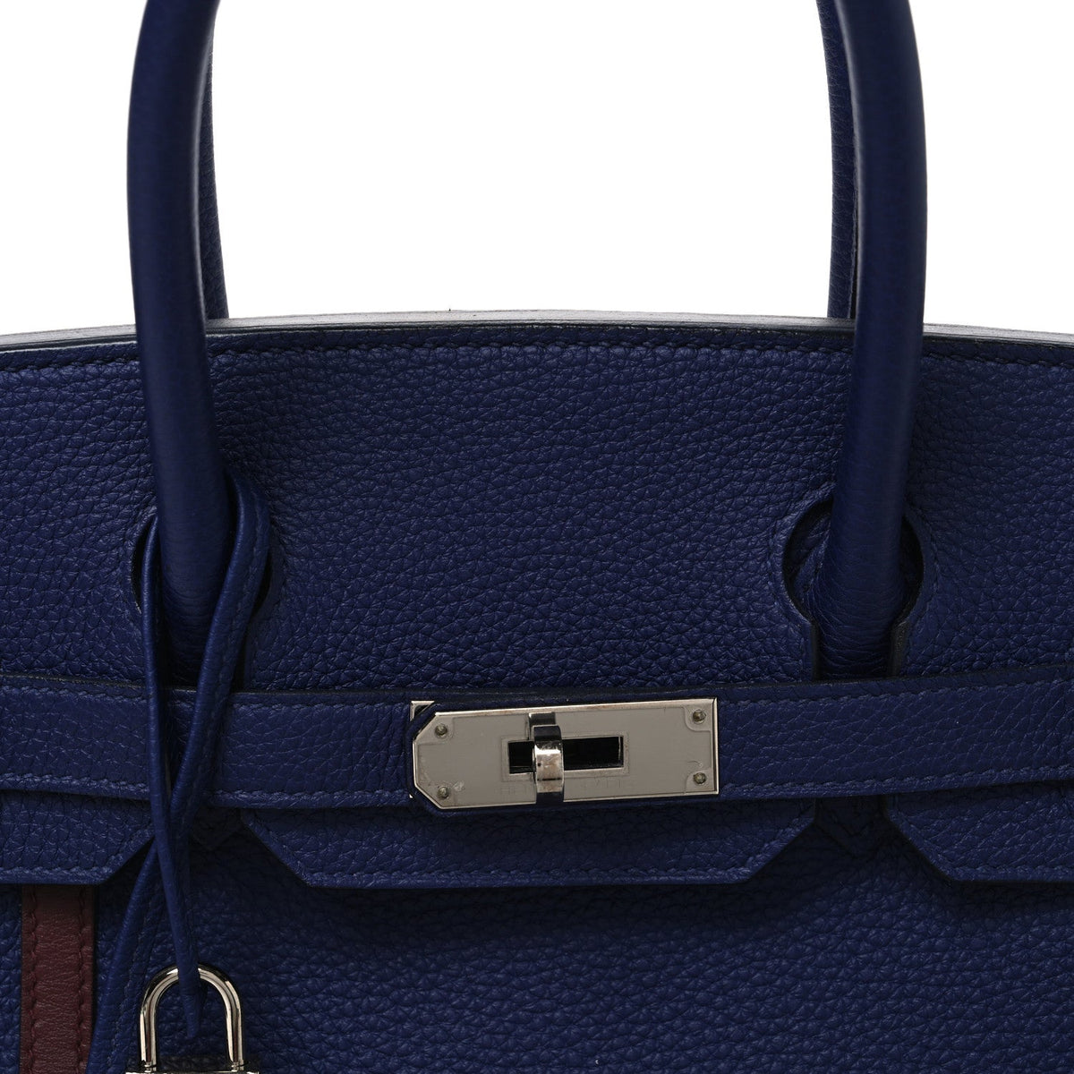 Togo Swift Officier Birkin 30 Bleu Encre Rouge H