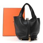 Taurillon Clemence Picotin Lock 18 PM Black