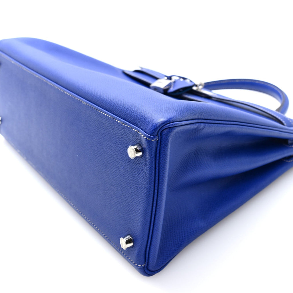 Epsom Kelly Sellier 35 Bleu Electrique