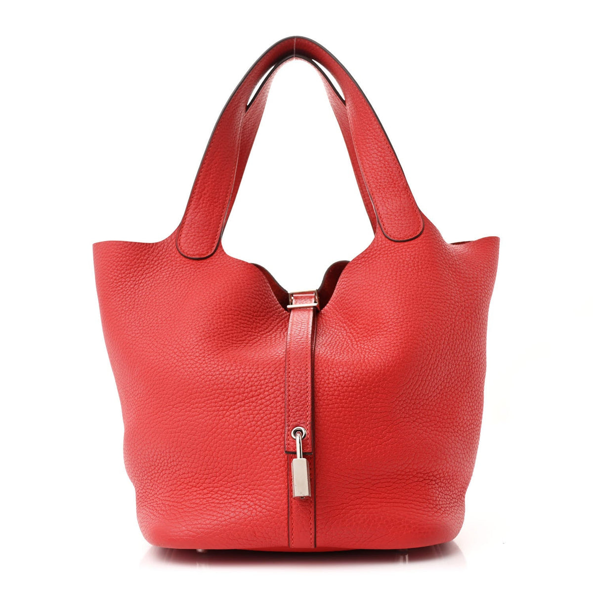 Taurillon Clemence Picotin Lock 22 MM Rouge Pivoine