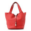Taurillon Clemence Picotin Lock 22 MM Rouge Pivoine