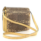 Matte Alligator Lizard Mini Sac Roulis Ombre Vanille