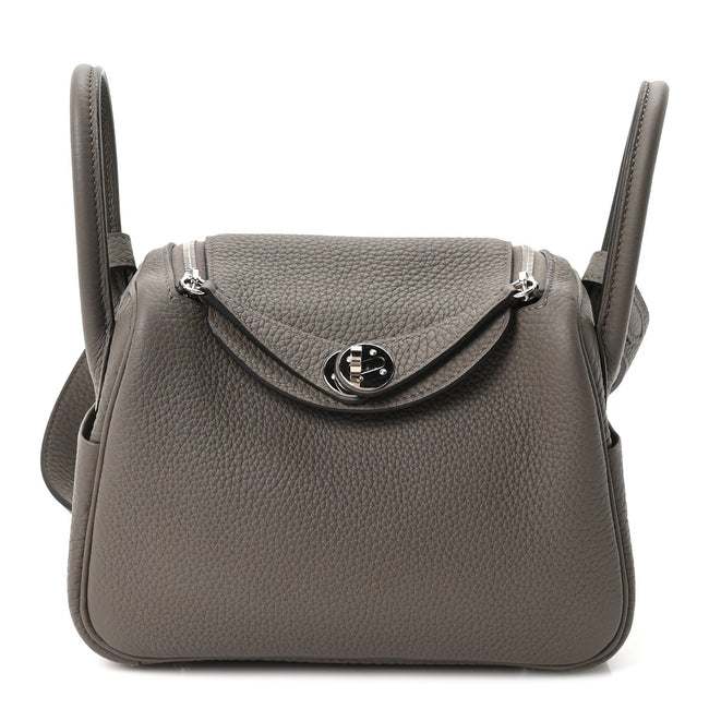 Taurillon Clemence Mini Lindy 20 Etain Hover Image
