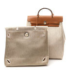 Toile Vache Calfskin Herbag 30 PM Backpack Natural