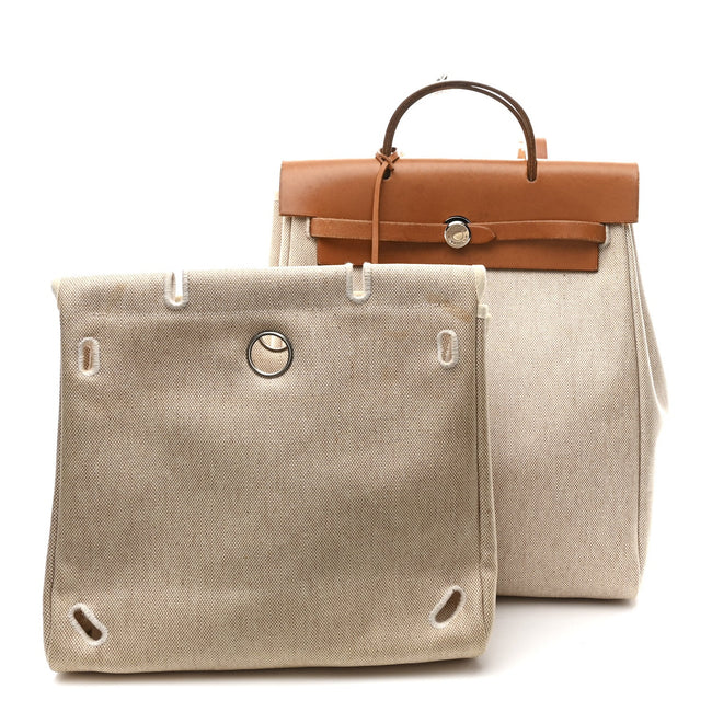 Toile Vache Calfskin Herbag 30 PM Backpack Natural Main Image