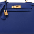 Epsom Kelly Sellier 28 Bleu Electrique