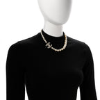 Pearl CC 100th Anniversary Necklace Light Gold