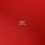 Taurillon Clemence Picotin Lock 26 GM Rouge Casaque