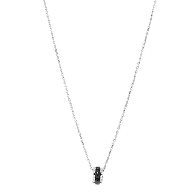 18K White Gold Diamond Ceramic Ultra Necklace Black Hover Image