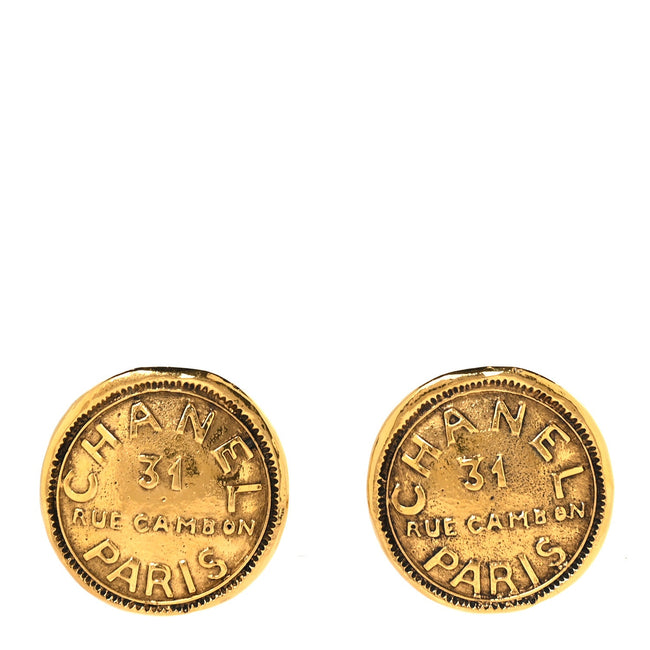 Metal Rue Cambon Clip On Earrings Gold Hover Image