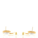 Pearl CC Tags Drop Earrings Gold